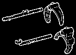 Gear shift fork & lever shaft (mtm)