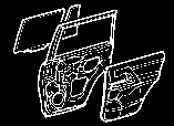 Rear door panel & glass